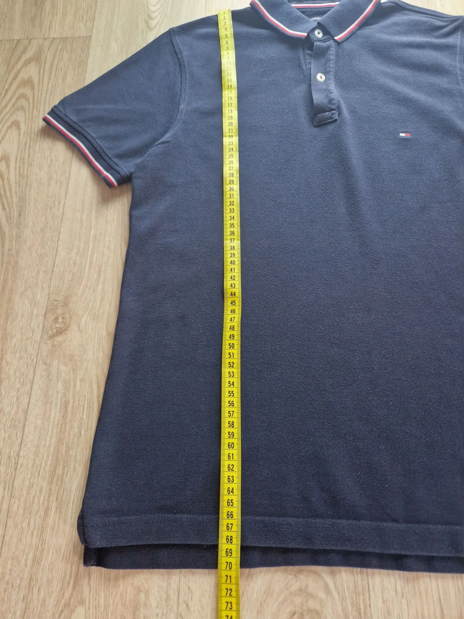 Polo Tommy Hilfiger hombre azul marino Slim Fit talla L algodón orgánico – photo 9